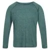 Regatta Camiseta Jaspeada Burlow Manga Larga Hombres Verde Pacífico -tienda de equipos de fitness camiseta jaspeada burlow manga larga hombres verde pacifico