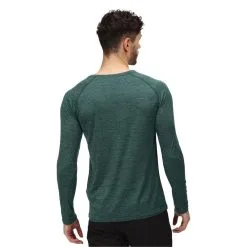 Regatta Camiseta Jaspeada Burlow Manga Larga Hombres Verde Pacífico -tienda de equipos de fitness camiseta jaspeada burlow manga larga hombres verde pacifico 3