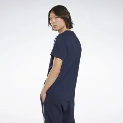 Camiseta Manga Corta Algodón Hombre Reebok Workout Ready Piping Azul -tienda de equipos de fitness camiseta manga corta algodon hombre reebok workout ready piping azul 3