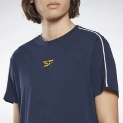 Camiseta Manga Corta Algodón Hombre Reebok Workout Ready Piping Azul -tienda de equipos de fitness camiseta manga corta algodon hombre reebok workout ready piping azul 4