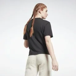 Camiseta Manga Corta Algodón Mujer Reebok MYT Negro -tienda de equipos de fitness camiseta manga corta algodon mujer reebok myt negro 3