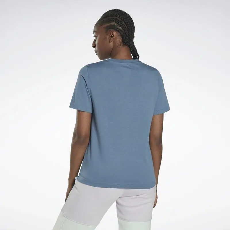 Camiseta Manga Corta Mujer Reebok Identity Floral Azul 6 Camiseta Manga Corta Mujer Reebok Identity Floral Azul - Imagen 4
