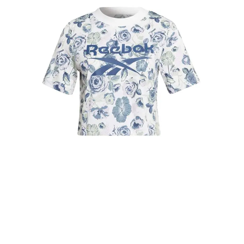 Camiseta Manga Corta Mujer Reebok Identity Floral Blanco 3 Camiseta Manga Corta Mujer Reebok Identity Floral Blanco