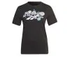 Camiseta Manga Corta Mujer Reebok Identity Floral Negro -tienda de equipos de fitness camiseta manga corta mujer reebok identity floral negro
