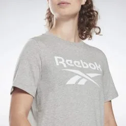 Camiseta Manga Corta Mujer Reebok Identity Gris -tienda de equipos de fitness camiseta manga corta mujer reebok identity gris 4