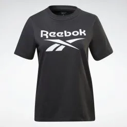 Camiseta Manga Corta Mujer Reebok Identity Negro -tienda de equipos de fitness camiseta manga corta mujer reebok identity negro 6