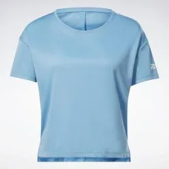 Camiseta Manga Corta Mujer Reebok Logo Azul 8 Camiseta Manga Corta Mujer Reebok Logo Azul -tienda de equipos de fitness camiseta manga corta mujer reebok logo azul 1
