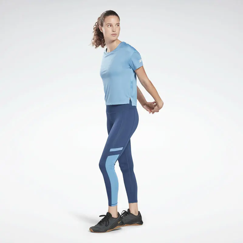 Camiseta Manga Corta Mujer Reebok Logo Azul 5 Camiseta Manga Corta Mujer Reebok Logo Azul - Imagen 3