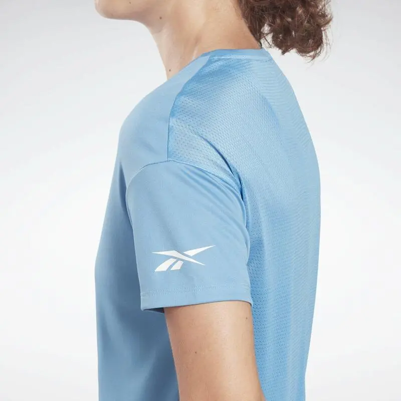 Camiseta Manga Corta Mujer Reebok Logo Azul 7 Camiseta Manga Corta Mujer Reebok Logo Azul - Imagen 5