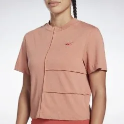 Camiseta Manga Corta Mujer Reebok MYT Cut & Sew Rojo -tienda de equipos de fitness camiseta manga corta mujer reebok myt cut and sew rojo 4