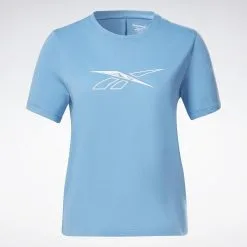 Camiseta Manga Corta Speedwick Mujer Reebok Workout Ready Supremium Azul -tienda de equipos de fitness camiseta manga corta speedwick mujer reebok workout ready supremium azul 1