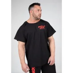 Camiseta Musculación Manga Corta Hombre GORILLA WEAR Agustine Old School Marrón -tienda de equipos de fitness camiseta musculacion manga corta hombre gorilla wear agustine old school negro