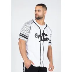 Camiseta Musculación Manga Corta Hombre GORILLA WEAR Béisbol 82 Negro -tienda de equipos de fitness camiseta musculacion manga corta hombre gorilla wear beisbol 82 blanco