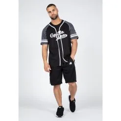 Camiseta Musculación Manga Corta Hombre GORILLA WEAR Béisbol 82 Negro -tienda de equipos de fitness camiseta musculacion manga corta hombre gorilla wear beisbol 82 negro 2