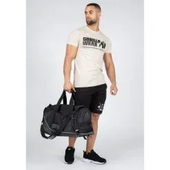 Camiseta Musculación Manga Corta Hombre GORILLA WEAR Classic Beige -tienda de equipos de fitness camiseta musculacion manga corta hombre gorilla wear classic beige 2