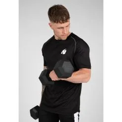 Camiseta Musculación Manga Corta Hombre GORILLA WEAR Performance Negro -tienda de equipos de fitness camiseta musculacion manga corta hombre gorilla wear performance negro 3