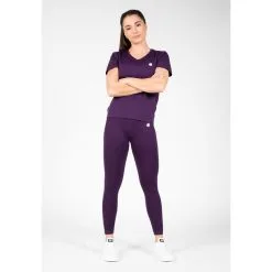 Camiseta Musculación Manga Corta Mujer GORILLA WEAR Neiro Morado -tienda de equipos de fitness camiseta musculacion manga corta mujer gorilla wear neiro morado 2