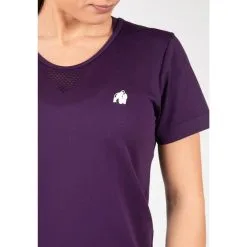Camiseta Musculación Manga Corta Mujer GORILLA WEAR Neiro Morado -tienda de equipos de fitness camiseta musculacion manga corta mujer gorilla wear neiro morado 4
