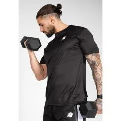 Camiseta Musculación Manga Corta Poliéster Hombre GORILLA WEAR Fargo Negro -tienda de equipos de fitness camiseta musculacion manga corta poliester hombre gorilla wear fargo negro 3