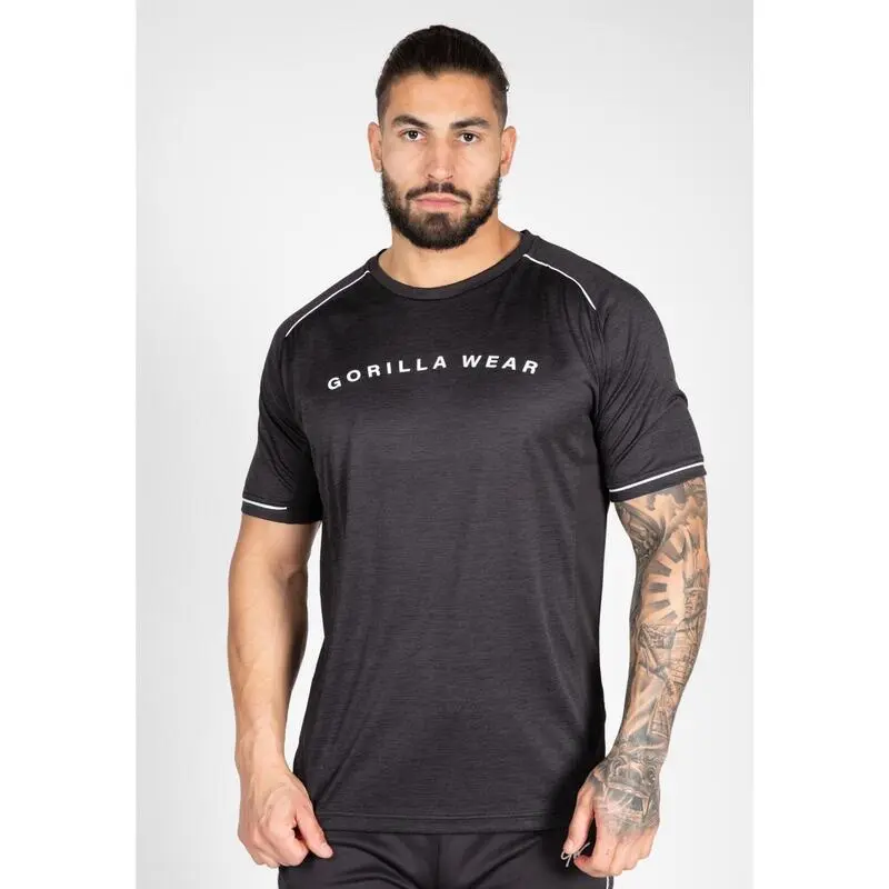 Camiseta Musculación Manga Corta Poliéster Hombre GORILLA WEAR Fremont Negro 3 Camiseta Musculación Manga Corta Poliéster Hombre GORILLA WEAR Fremont Negro