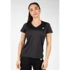 Camiseta Musculación Manga Corta Poliéster Mujer GORILLA WEAR Elmira Negro -tienda de equipos de fitness camiseta musculacion manga corta poliester mujer gorilla wear elmira negro