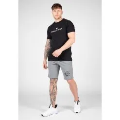 Camiseta Musculación Manga Corta Slim Fit Hombre GORILLA WEAR Davis Negro -tienda de equipos de fitness camiseta musculacion manga corta slim fit hombre gorilla wear davis negro 2
