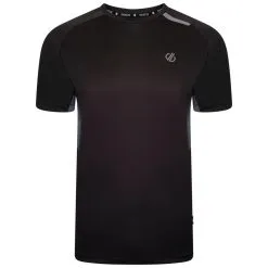 Dare 2b Camiseta Peerless II Logotipo De Reciclado Para Hombre Negro, Gris Orión -tienda de equipos de fitness camiseta peerless ii logotipo de reciclado para hombre negro gris orion 1