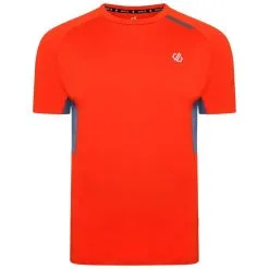 Dare 2b Camiseta Peerless II Logotipo De Reciclado Para Hombre Negro, Gris Orión -tienda de equipos de fitness camiseta peerless ii logotipo de reciclado para hombre salmon quemado azul