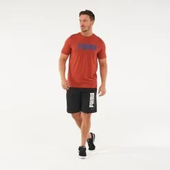 CAMISETA PUMA FITNESS ALGODÓN MARRÓN Y AZUL - HOMBRE -tienda de equipos de fitness camiseta puma fitness algodon marron y azul hombre 1