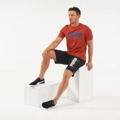 CAMISETA PUMA FITNESS ALGODÓN MARRÓN Y AZUL - HOMBRE -tienda de equipos de fitness camiseta puma fitness algodon marron y azul hombre 3