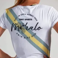 Camiseta Running Manga Corta Transpirable Mujer ZOOT LTD TEE Blanco -tienda de equipos de fitness camiseta running manga corta transpirable mujer zoot ltd tee blanco 4