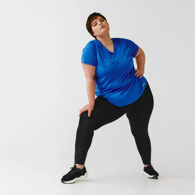 Kalenji Camiseta Running Manga Corta Transpirable Talla Grande Mujer Dry Azul 5 Kalenji Camiseta Running Manga Corta Transpirable Talla Grande Mujer Dry Azul - Imagen 3