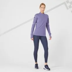 Camiseta Running Térmica Mujer Kiprun Warm Light Morada -tienda de equipos de fitness camiseta running termica mujer kiprun warm light morada 1