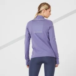 Camiseta Running Térmica Mujer Kiprun Warm Light Morada -tienda de equipos de fitness camiseta running termica mujer kiprun warm light morada 2
