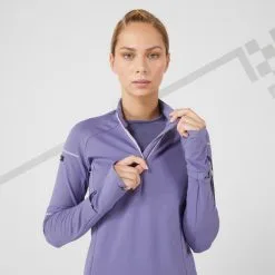 Camiseta Running Térmica Mujer Kiprun Warm Light Morada -tienda de equipos de fitness camiseta running termica mujer kiprun warm light morada 4