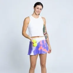 THE RUNNING REPUBLIC Camiseta Sin Mangas Ajustada Top De Poliéster Reciclado De Mujer TRR Blanca