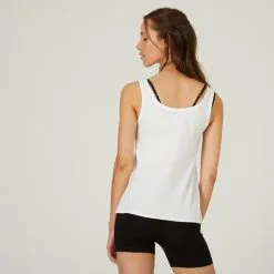 Domyos Camiseta Sin Mangas Fitness 100 Mujer Blanco 8 Domyos Camiseta Sin Mangas Fitness 100 Mujer Blanco -tienda de equipos de fitness camiseta sin mangas fitness 100 mujer blanco 1