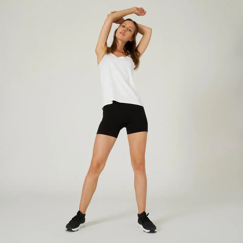 Domyos Camiseta Sin Mangas Fitness 100 Mujer Blanco 7 Domyos Camiseta Sin Mangas Fitness 100 Mujer Blanco - Imagen 5