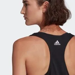Camiseta Sin Mangas Fitness Linear Adidas Mujer Negro -tienda de equipos de fitness camiseta sin mangas fitness linear adidas mujer negro 3
