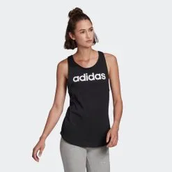 Camiseta Sin Mangas Fitness Linear Adidas Mujer Negro -tienda de equipos de fitness camiseta sin mangas fitness linear adidas mujer negro 4
