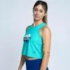 THE RUNNING REPUBLIC Camiseta Sin Mangas Top Ajustada De Algodón Barcelona 92 De Mujer TRR Celeste -tienda de equipos de fitness camiseta sin mangas top ajustada de algodon barcelona 92 de mujer trr celeste