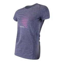 R-EVENGE Camiseta Técnica Manga Corta Mujer Fitness Running Cardio Gris -tienda de equipos de fitness camiseta tecnica manga corta mujer fitness running cardio azul