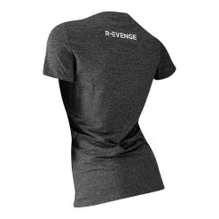 R-EVENGE Camiseta Técnica Manga Corta Mujer Fitness Running Cardio Gris -tienda de equipos de fitness camiseta tecnica manga corta mujer fitness running cardio gris 2