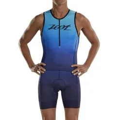 Camiseta Triatlon Sin Mangas Hombre ZOOT SUNSET Azul