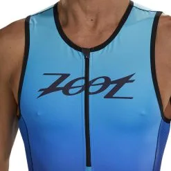 Camiseta Triatlon Sin Mangas Hombre ZOOT SUNSET Azul -tienda de equipos de fitness camiseta triatlon sin mangas hombre zoot sunset azul 3