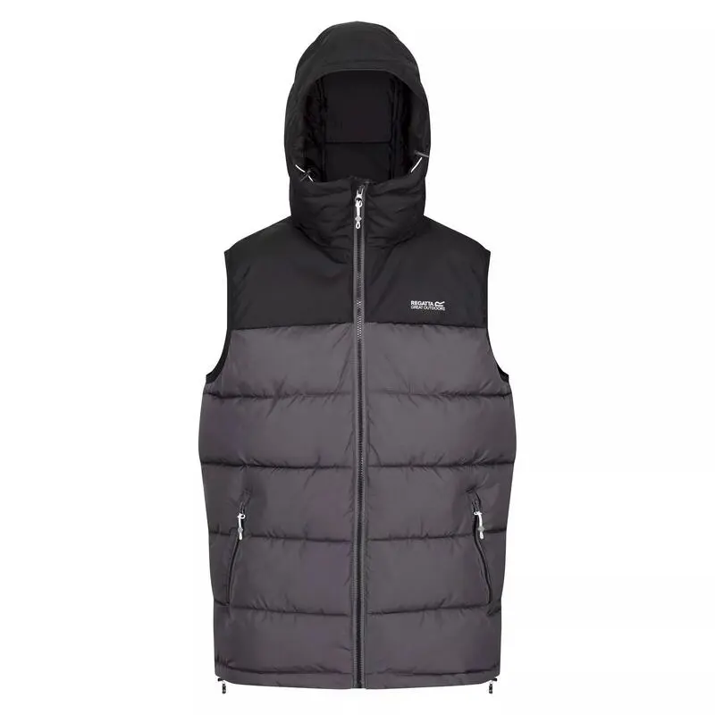 Regatta Chaleco Forro Polar Nevado Sin Mangas Para Hombre Negro, Gris Oscuro 3 Regatta Chaleco Forro Polar Nevado Sin Mangas Para Hombre Negro, Gris Oscuro