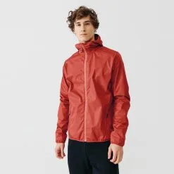 Chaqueta Cortavientos Running Hombre Perlante Kalenji Run Rain Gris -tienda de equipos de fitness chaqueta cortavientos running hombre perlante kalenji run rain rojo
