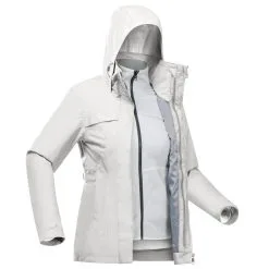 Chaqueta De Montaña Y Trekking 3 En 1 Impermeable Mujer Forclaz Travel 100 -tienda de equipos de fitness chaqueta de montaa y trekking 3 en 1 impermeable mujer forclaz travel 100 4