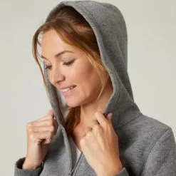 Chaqueta Fitness Con Capucha Mujer Domyos 500 Gris -tienda de equipos de fitness chaqueta fitness con capucha mujer domyos 500 gris 3