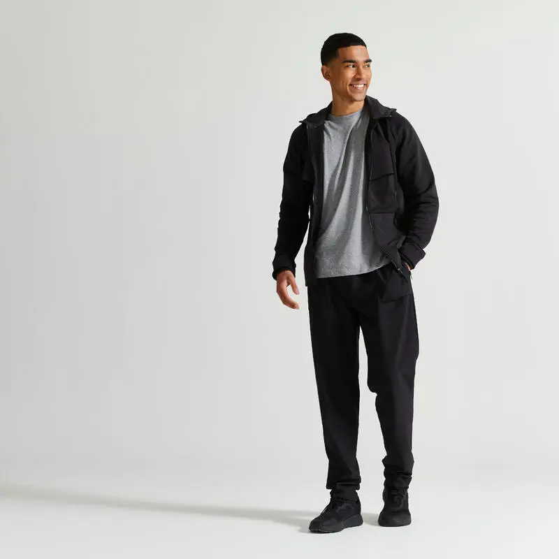 Domyos Chaqueta Fitness Performance Hombre Negro Transpirable Cremallera 4 Domyos Chaqueta Fitness Performance Hombre Negro Transpirable Cremallera - Imagen 2